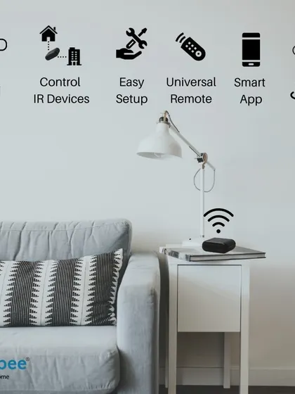 Our Universal IR Blaster consolidates all your remote-controlled devices into one system. Control your AC, TV, sound system, and other IR devices through the Wynbee app or with voice commands, eliminating the need for multiple remotes.