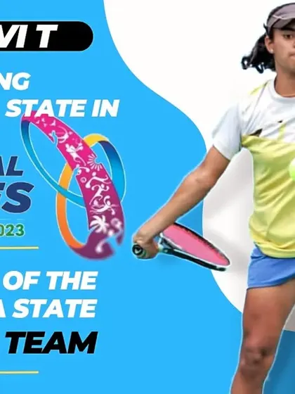At just 15, our player Sai Janvi earned her spot in the Karnataka Women's team for the National Games 2023 in Goa. A remarkable achievement for a young athlete.