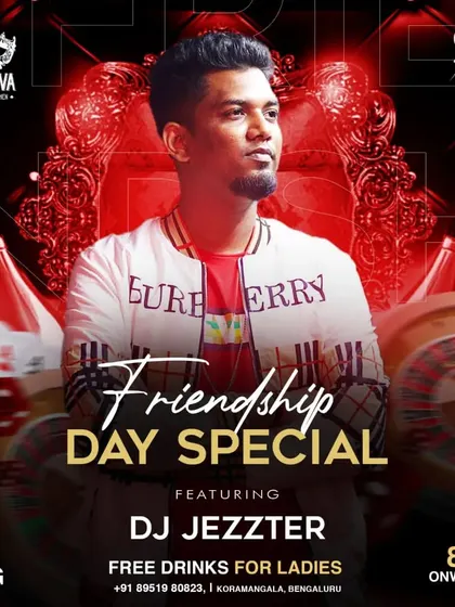 My Friendship Day special event poster. I love creating a celebratory atmosphere for special occasions with great music and offers.