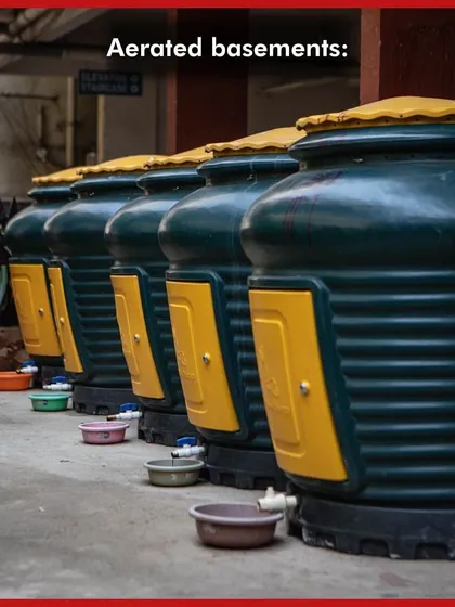 No garden space? No problem. Our composters can be set up in aerated basements, making on-site waste management possible even in the most compact apartment buildings.