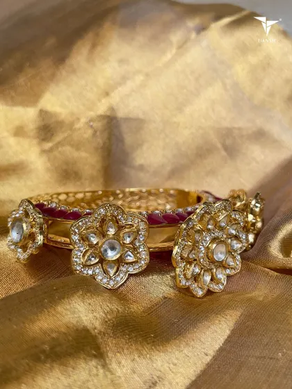 My Floral Polki and Ruby bangle is for those moments when you want to show up with a little more tradition and a little more edge.
