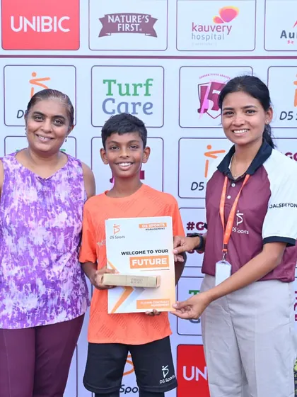 Welcoming another shining star, Vihaan Vijay Gurav, to the D5 Sports Academy. I celebrate these moments with the players and their families, marking the start of a new chapter.