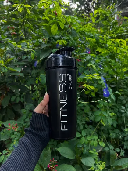 The custom "Fitness" shaker bottle is a central piece of my Gym Bro hamper, perfect for their pre or post-workout shakes.