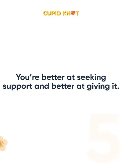 A secure partnership means you get better at both asking for and giving support. It's a two-way street of care.