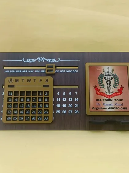 A fully customized infinity calendar made for the IMA Rohini Zone. This shows how I can incorporate specific event details and logos for professional organizations.