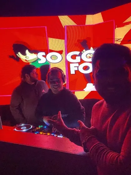 The vibe is just so good, exactly as it should be. A moment of connection with the crowd from behind the DJ booth.