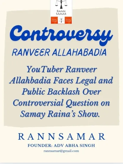 A summary of the controversy involving YouTuber Ranveer Allahbadia, who faced legal and public backlash for a controversial question on a show. This serves as a case study on the responsibilities of public figures.