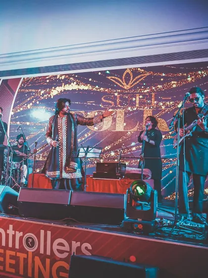 A snapshot from a corporate "Controllers Meeting" we performed at. We understand the corporate environment and tailor our energy to match the occasion, providing professional and engaging live entertainment.