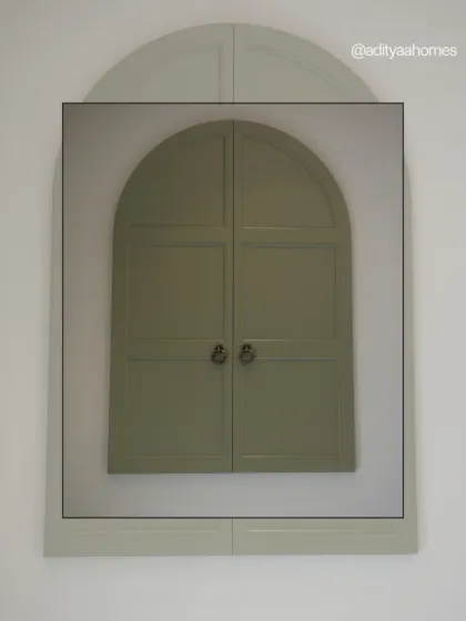 I love creating pieces that are simple, sophisticated, and functional. These custom arched wardrobe doors blend seamlessly with the modern interior, adding a touch of minimal elegance.