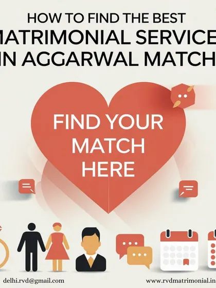 This graphic explains how to find the best matrimonial services for an Aggarwal match. I provide a trusted and effective platform for the Aggarwal community.