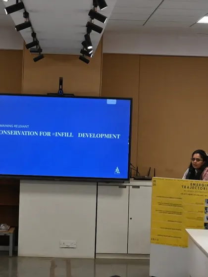 Sharing my thoughts on the future of practice, urban conservation, and adaptive reuse at a talk in Delhi. Sharing knowledge is a core value for us, situating our work at the intersection of academia and practice.