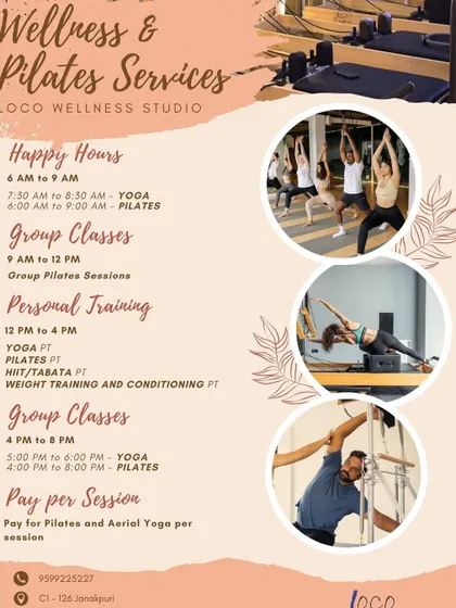 Don't let the festive season derail your goals. This flyer details our class schedule, including happy hours and personal training slots, with special offers to help you stay committed.