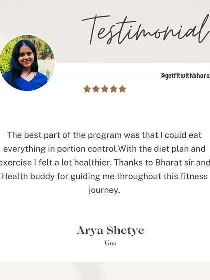Arya says the best part was that she could eat everything with portion control. She felt a lot healthier with the diet and exercise plan.