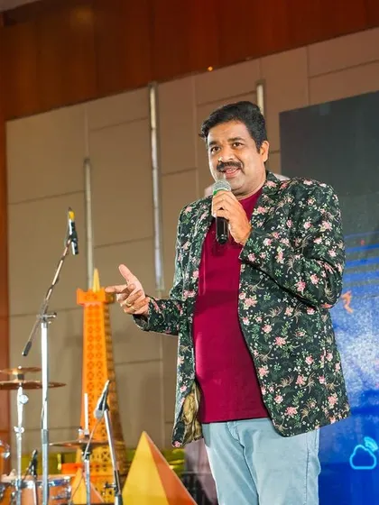On stage for the Indian Oil 30th anniversary program at the Sheraton Hotel. I enjoy performing at corporate events, bringing a mix of comedy and entertainment to make the celebration memorable for employees and guests.