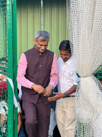 We were honored to have Mr. Jasper David, founder of Jsports India, inaugurate our new turf football ground.