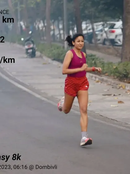 An easy 8km run. Live in the sunshine, drink the wild air. A relaxed 5:30/km pace.