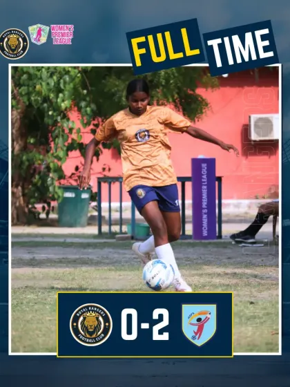 This graphic shows the 0-2 result from a tough match. We played with heart and discipline, and we keep our heads high as we focus on the next game.