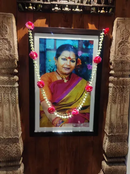 This is a portrait of my mother, Smt. Jamuna Krishnan, in my home. She was a master choreographer and composer, and I feel it is my duty to ensure her immense contribution to Bharatanatyam is always acknowledged and remembered.