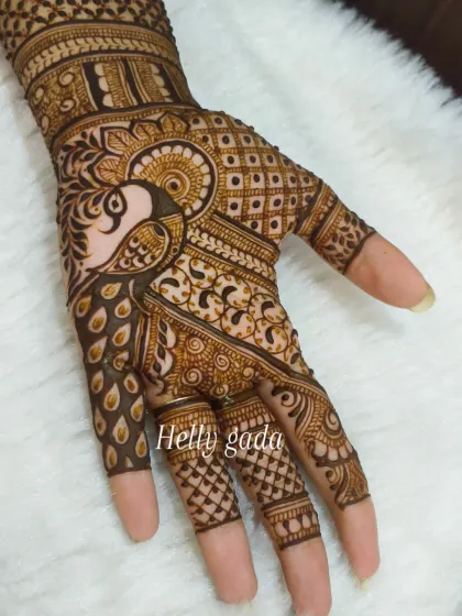 This intricate design features a beautifully detailed peacock as the centerpiece. The mix of delicate lines and bold-filled areas creates a dynamic and eye-catching piece of art.