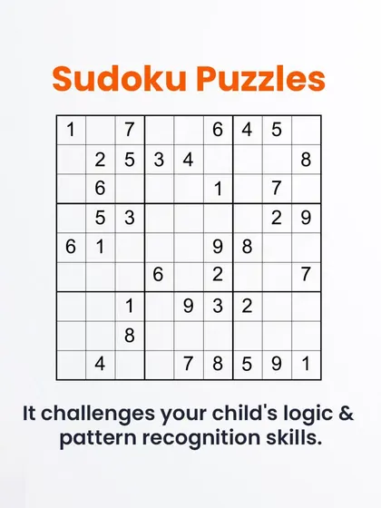 Sudoku puzzles are more than just a game. They are an excellent tool for challenging a child's logic, pattern recognition, and problem-solving skills.