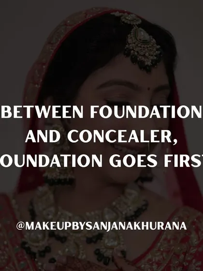 A common question I get is what goes first, foundation or concealer. I always apply foundation first to create an even base, then use concealer only where needed.