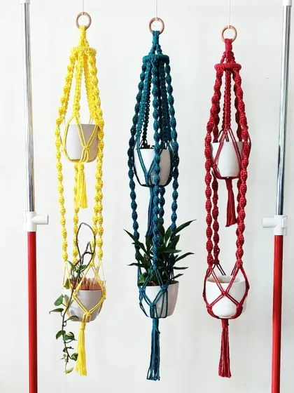 A final look at the new two-tiered plant hanger design.