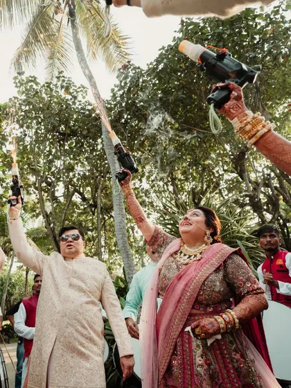 Even the parents couldn't resist the energy of the Baraat, joining in the celebration with money guns and non-stop dancing.