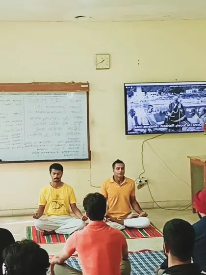 Our instructors leading a meditation session for students at the ARI Maritime College. It is our privilege to share these timeless techniques for focus and stress reduction.