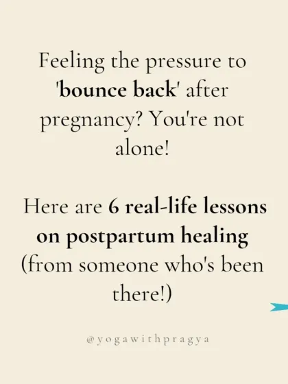 Feeling the pressure to "bounce back" after pregnancy? You're not alone. This infographic shares six real-life lessons on postpartum healing, emphasizing that everyone's journey is unique and should be honored.