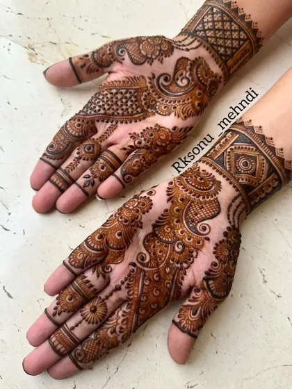 This collection showcases more of my diverse design work. Each piece is a unique blend of floral, geometric, and traditional patterns, demonstrating the versatility of mehndi art.