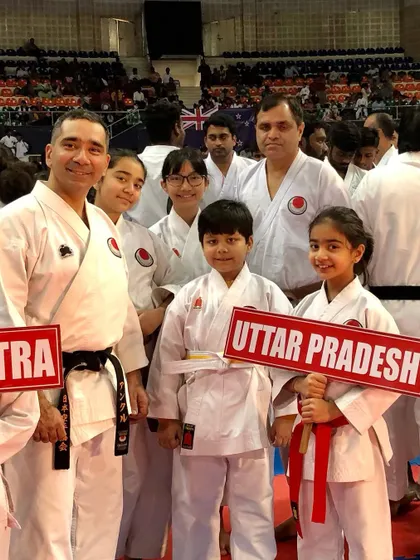 I am proud to lead my students from Uttar Pradesh at national events. We stand together as a team, representing our state with honor and discipline within the JKA India community.