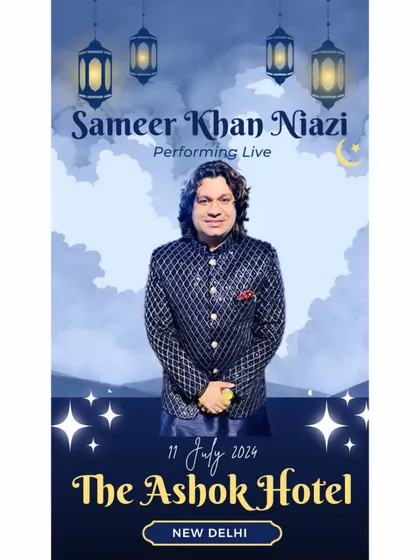 A poster for our show at the iconic The Ashok Hotel in New Delhi. Performing at such a legendary venue is always an honor.