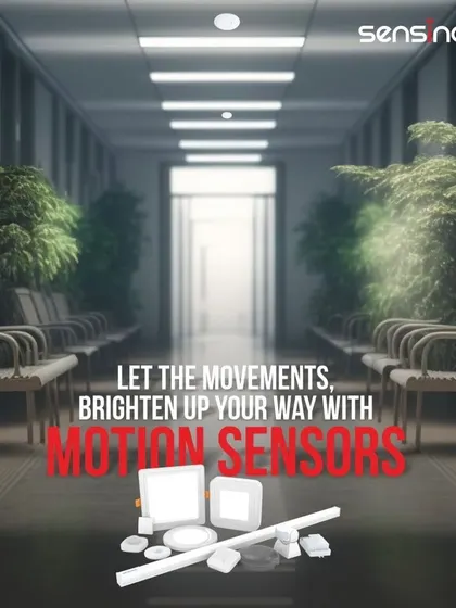 Let movement brighten your way. This image promotes the use of motion sensors in common areas like hallways and corridors, providing automatic, hands-free lighting for safety and convenience.