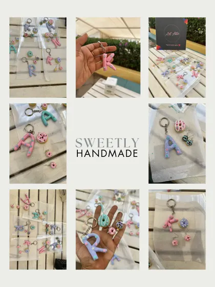 A collection of sweetly handmade clay keychains and charms created by participants. These make for perfect personalized gifts or a special treat for yourself.
