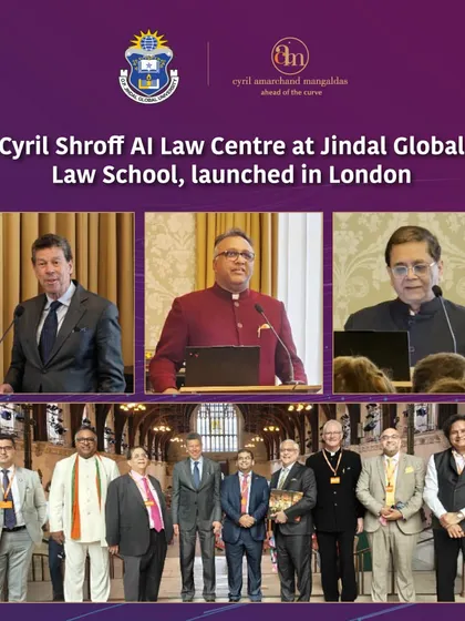 We were excited to officially launch the Cyril Shroff Centre for AI, Law & Regulation at Jindal Global Law School in London. This image captures the distinguished panel of global experts who gathered to discuss the future of law in the age of artificial intelligence.