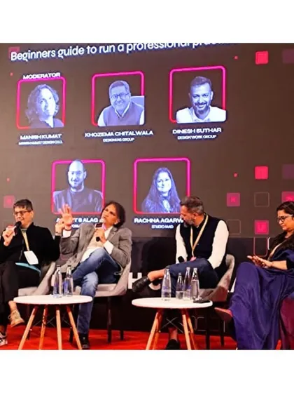 A candid moment during the FOAID 2024 panel discussion. These forums are about swapping stories, sparking ideas, and contributing to a vibrant design community.