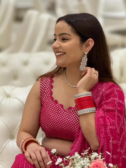 A happy, candid shot from a family function.