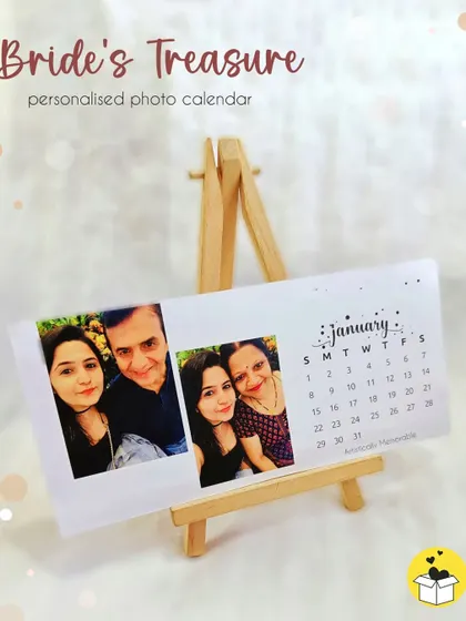 The cover of the 'Bride's Treasure' calendar, a thoughtful and personalized gift for any bride.