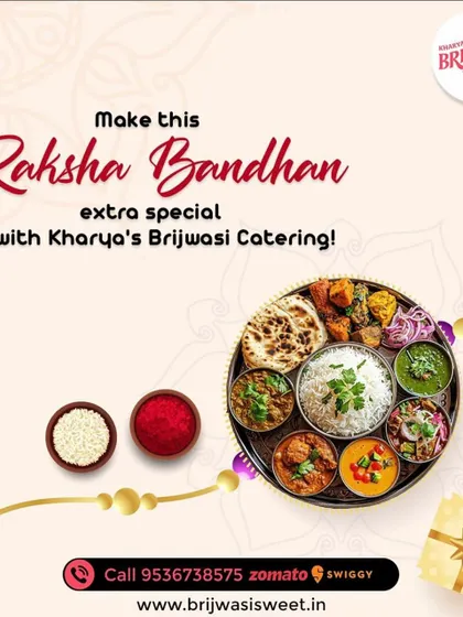 Make this Raksha Bandhan extra special with my catering. Treat your family to a full festive meal, complete with a traditional thali.