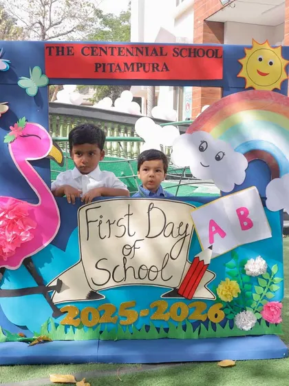 Two friends ready to start their school journey together. The first day is always better with a buddy, and we encourage these early friendships.