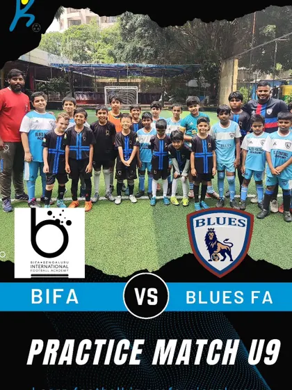 A practice match announcement for our U9 team against BIFA. These matches are vital for development and building confidence.