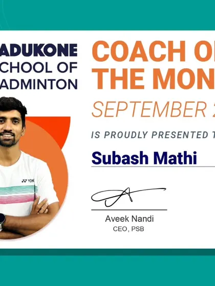 We also congratulate Coach Subash Mathi on being named Coach of the Month. His commitment to his players' development is truly commendable.