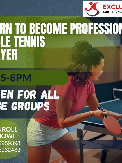 Learn to become a professional table tennis player with us. Our evening batches are open for all age groups, so enroll now.