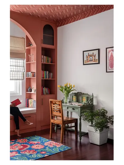 A duplicate of image 1, showing the reading nook in use.
