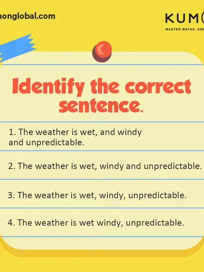 Can you spot the correct sentence? This quiz tests your knowledge of using the Oxford comma in a list, a key punctuation rule we cover in our English program.