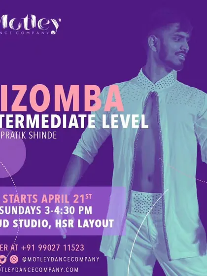 This is our flyer for the Kizomba Intermediate Level course. This class focuses on combinations, transitions, and improving connection for a smoother social dancing experience.