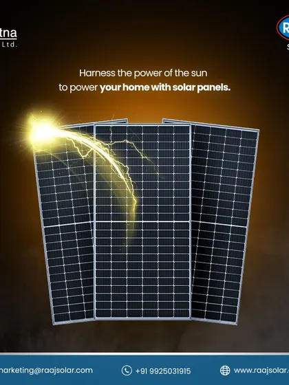 Harness the power of the sun to power your home. This image shows our panels absorbing powerful rays of light, symbolizing the immense energy you can unlock with our technology.