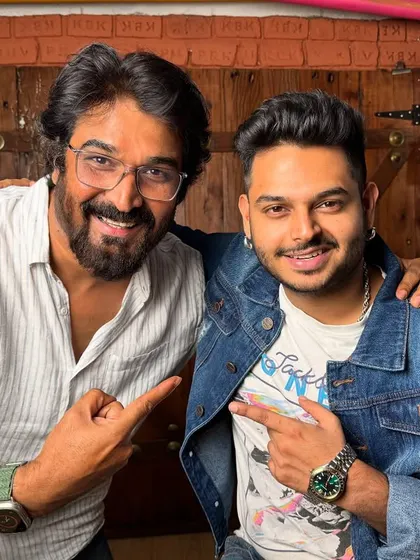 With the super-versatile Sidharth Sagar at the studio. It's always a pleasure to collaborate with such energetic and talented artists.
