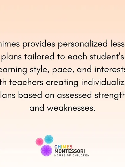 We provide personalized lesson plans tailored to each student's learning style, pace, and interests.
