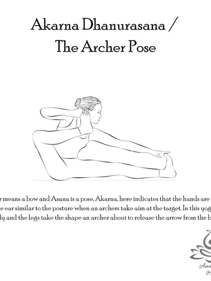 Akarna Dhanurasana (The Archer’s Pose) improves flexibility in the back and spine while massaging the abdominal organs to improve digestion and concentration.